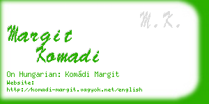 margit komadi business card