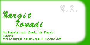 margit komadi business card